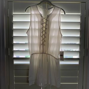 White Brit Romper - Size M
